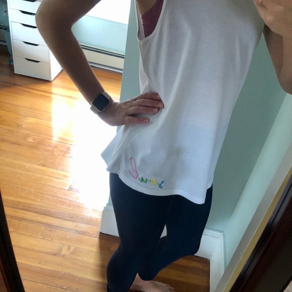 MONROW x SOULCYCLE White SOUL Embroidered Shirt - Picture 6 of 6